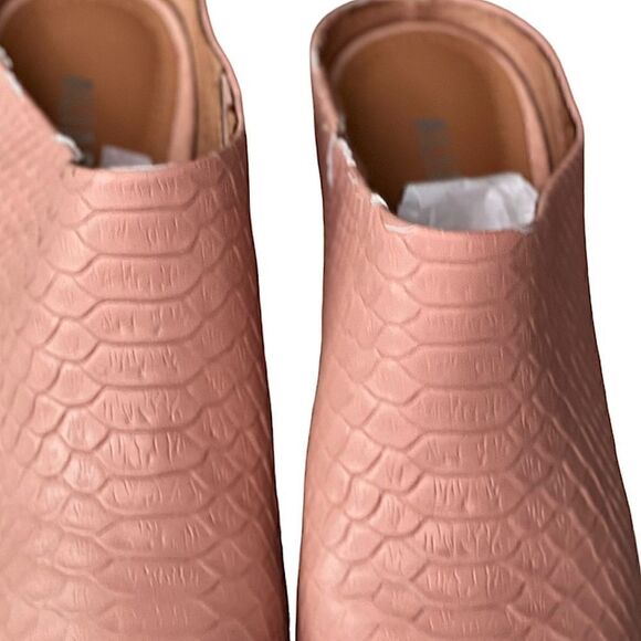Alias Mae Rue Dusty Rose Snake Effect Leather Mid Heel Mule NWT - Picture 11 of 16